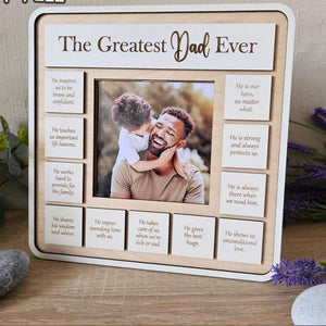 The Greatest Dad Ever Picture Frame, Father s Day Gift, Customizable Reasons Why We Love Dad, Gift for Dad