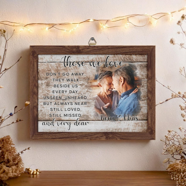 Personalized Picture Frame,Memorial Photo Gift,Photo on Wood,Sympathy Gift Loss of Husband Wife,Dad Mom Loss,Loss of Loved One,Mother's Day