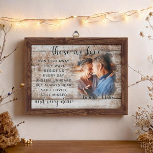 Personalized Picture Frame,Memorial Photo Gift,Photo on Wood,Sympathy Gift Loss of Husband Wife,Dad Mom Loss,Loss of Loved One,Mother's Day