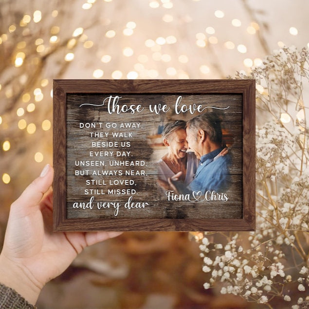 Personalized Picture Frame,Memorial Photo Gift,Photo on Wood,Sympathy Gift Loss of Husband Wife,Dad Mom Loss,Loss of Loved One,Mother's Day