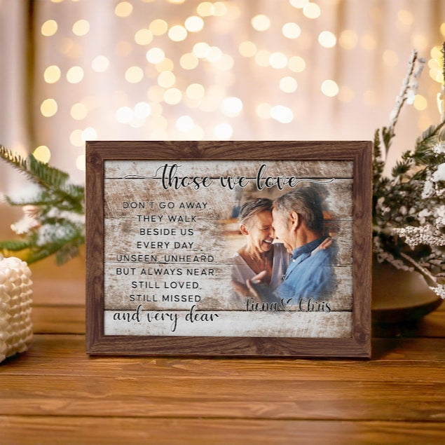 Personalized Picture Frame,Memorial Photo Gift,Photo on Wood,Sympathy Gift Loss of Husband Wife,Dad Mom Loss,Loss of Loved One,Mother's Day