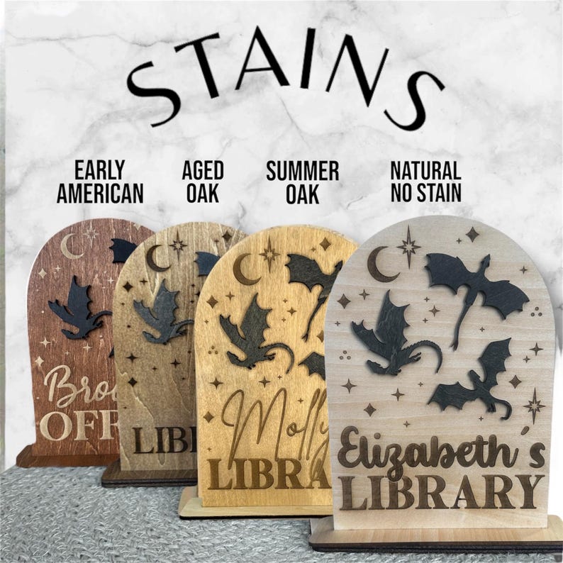 Bookshelf Decor, Bookish Accessories, Library Sign, Book Sign, Dragon Book Sign, Gift for book lover, Bookish Gift, BookTok, Romantasy