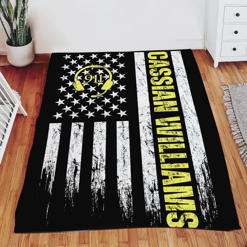 Custom Dispatcher Blanket, 911 Dispatcher Gift, 911 Emergency Gift, Dispatcher Nurse Gift, First Responder Operator, Law Enforcement Officer