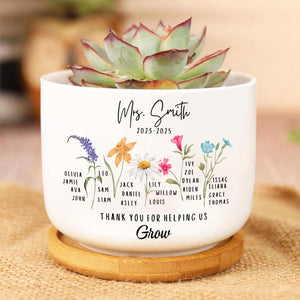 Custom Teacher Plant Pot, Teacher Appreciation Gift, Thank You Teacher Plant Pot, End Of Year Gift, Thank You Gifts, Back to School Gifts