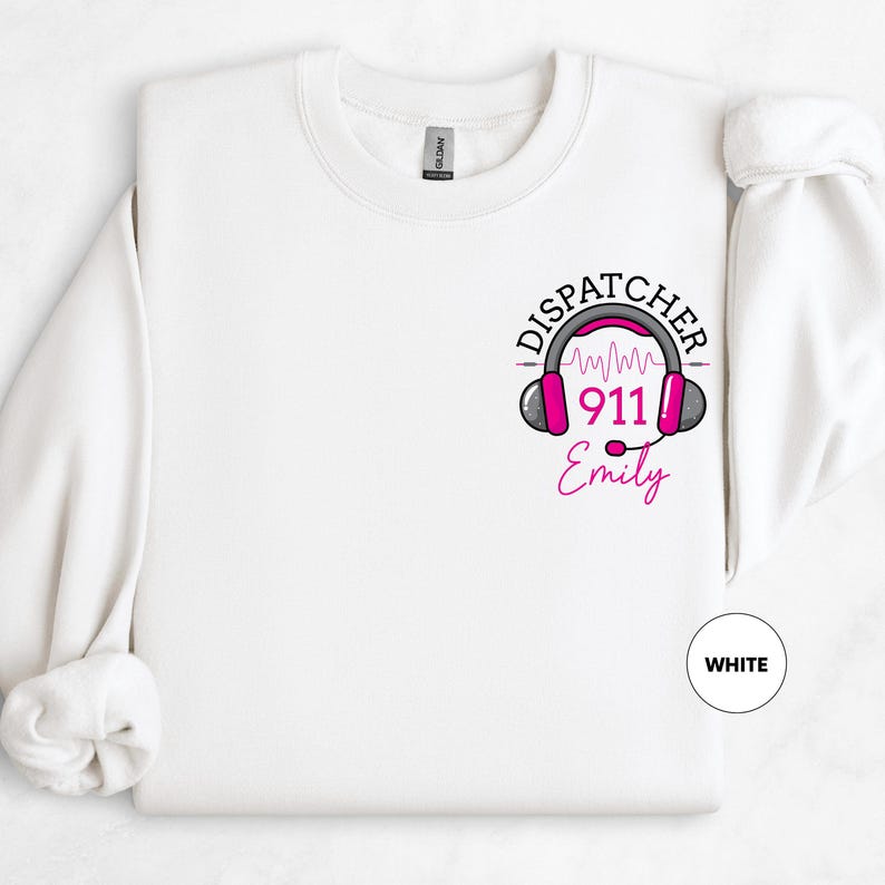 Custom Dispatcher Sweatshirt, 911 Dispatcher Crewneck, Personalized 911 Operator Gift, Dispatcher Gift, 911 Communications Sweatshirt