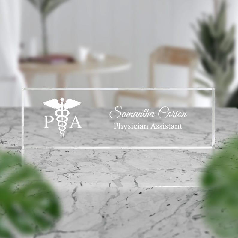 Physician Assistant White Coat Ceremony Gift PA White Coat Personalized PA Gift PA Student Graduation Nameplate Pa Office Decor Pa School