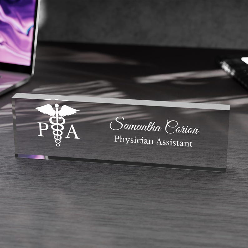 Physician Assistant White Coat Ceremony Gift PA White Coat Personalized PA Gift PA Student Graduation Nameplate Pa Office Decor Pa School