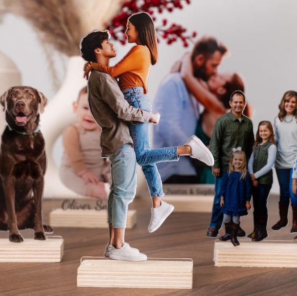 Custom Photo Statuette, Gifts for Dad, Photo Gifts, Anniversary Gift for Him, Her, Acrylic Photo Cutouts, Photo Sculptures, Portrait Gift