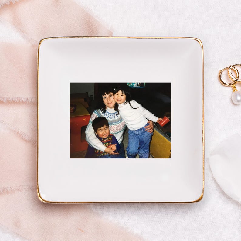 Photo Gifts for Mom Wedding Day, Birthday Gift for Mom Photo Gift, Mom Jewelry Dish, Photo Trinket Dish, Mother of the Bride Photo Gifts
