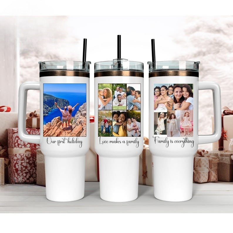 Custom Photo Tumbler,Photo 40oz Tumbler,Mother s Day Tumbler, Personalized Picture Mug, Family Memories, Gift for Grandma