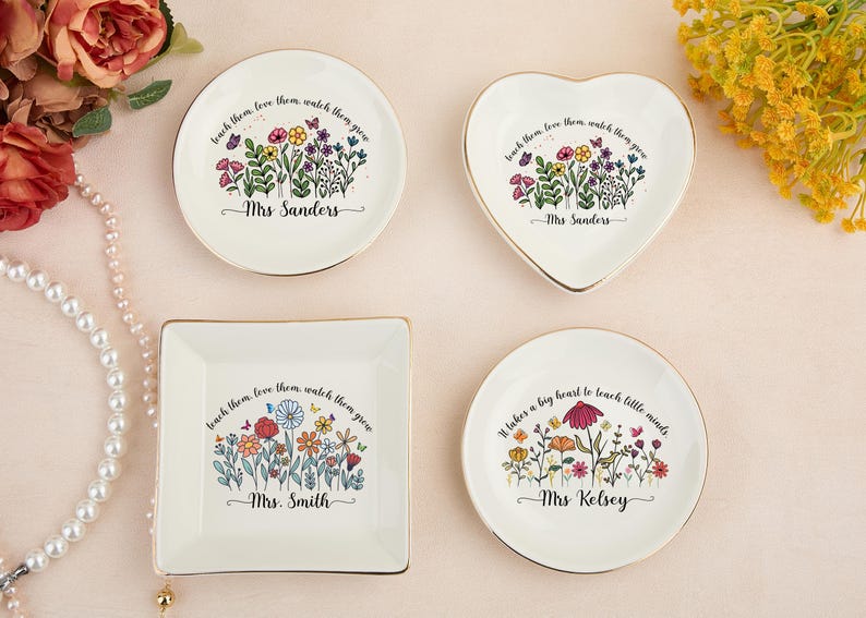 Teacher Appreciation Gift, Custom Jewelry Dish Teacher Gift, Gifts for Teachers, End of Year Gift, Thank You Teacher Gifts, Back to School