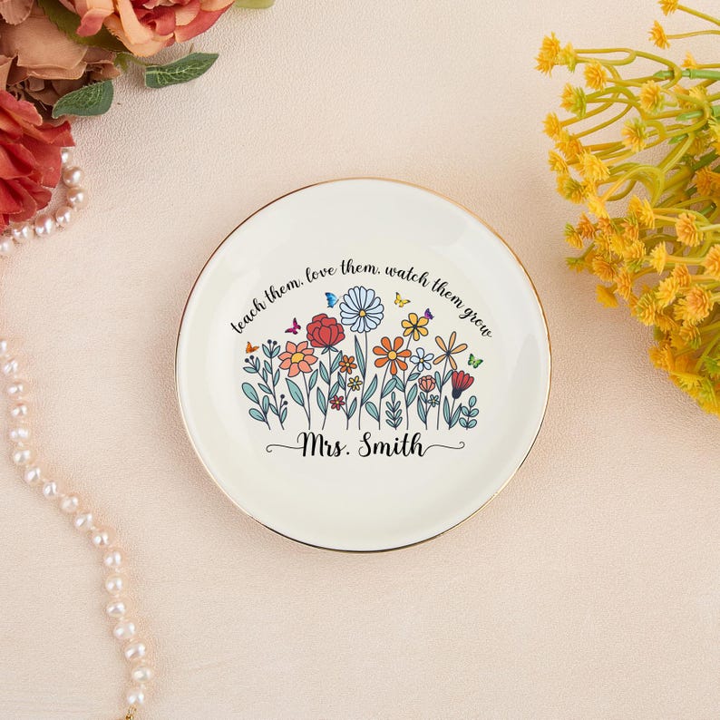 Teacher Appreciation Gift, Custom Jewelry Dish Teacher Gift, Gifts for Teachers, End of Year Gift, Thank You Teacher Gifts, Back to School