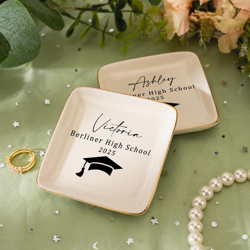 Personalized Graduation Jewelry Dish,College Graduation Gift,Daughter Grad Gift,Class of 2025 Gifts,High School Gifts,Graduation Gift