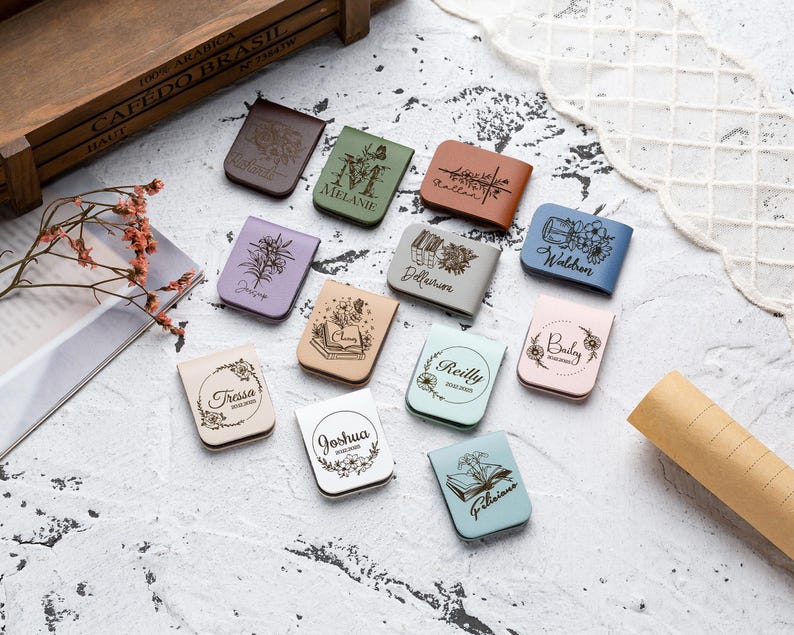 Custom Magnetic BookMark,Leather Bookmark,Library Bookmark,Personalized Gifts,Bookmark for Women,Custom Bookmark,Gifts for Teachers