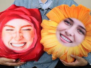 Custom birthday flower pillow, december birthday flower, custom face pillow, fun gifts, birthday gifts, custom pillow, unique gift