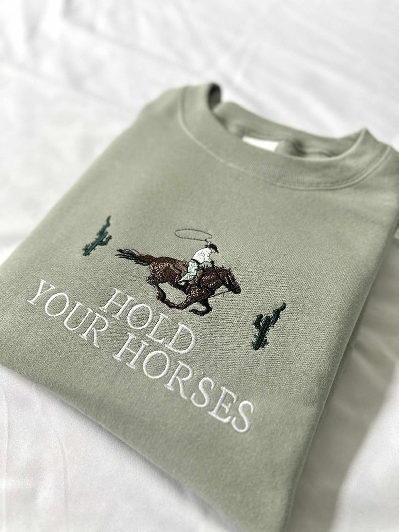 Embroidered Western Hoodie: Hold Your Horses Rodeo Cowgirl Sweatshirt il_794xN.6801756642_ns5q.jpg