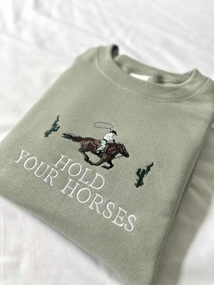 Embroidered Western Hoodie: Hold Your Horses Rodeo Cowgirl Sweatshirt il_794xN.6801756642_ns5q.jpg