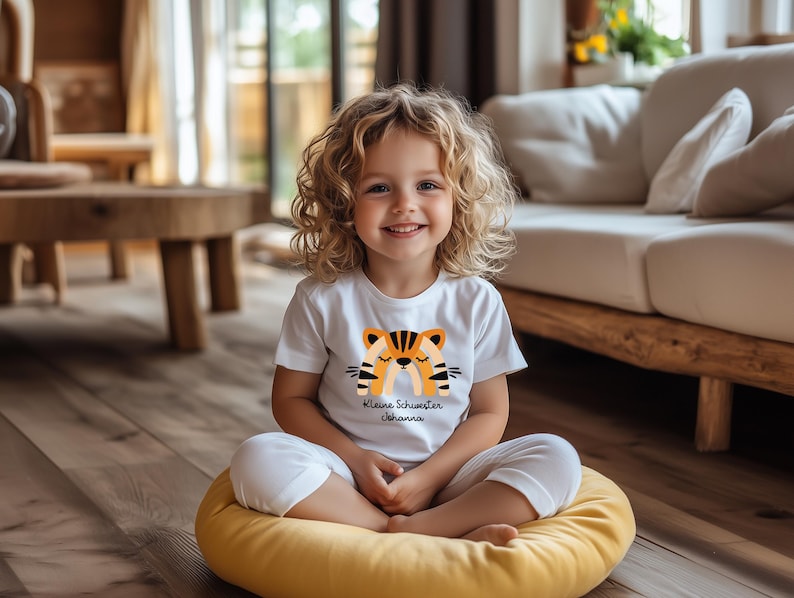 Sibling set: T-shirt & bodysuit. Partner look. Personalized name. Big brother, little sister. Sibling gift matching set.