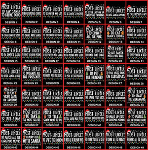 Funny Christmas Most Likely To Shirts: Custom Xmas Family Matching Funny Christmas Party Tees, Very Mery Christmas Shirts, Funny Quote Top