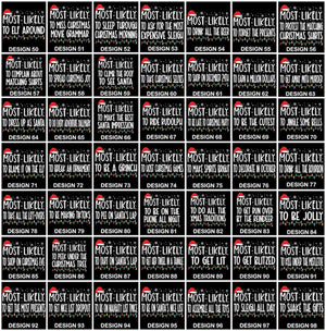 Funny Christmas Most Likely To Shirts: Custom Xmas Family Matching Funny Christmas Party Tees, Very Mery Christmas Shirts, Funny Quote Top