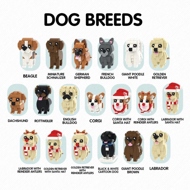 Full Body Custom Brick Figures with Dog Personalized Mini Figure Gift, Cute Custom Block Toy for Pet Lovers, Single Person with Dog Dad Gift