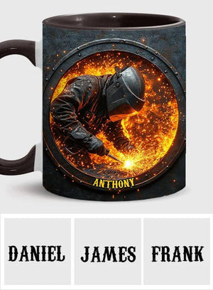 Gift For Welder Man Personalized Welder Accent Mug, Welder Gift for Welding Graduation, Super Cool Welder Mug, Custom Gifts