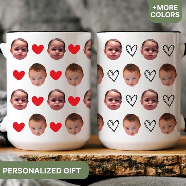 Baby Face Mug, Personalized Face Mug, Your Dogs Face Mug, Your Husband's Face Mug, Father's Day Gift, Mother's Day Gift, Baby Photo