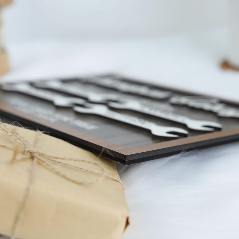 Grandpa's Garage Wood Sign, Fathers Day Wood Sign, Layered Wood Sign for Dad Workshop, Grandpa Wood Plaque, Personalized Gift from Kid