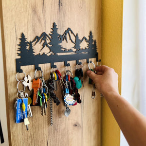 Metal Mountain Key Holder Gift for Hikers and Climbers
