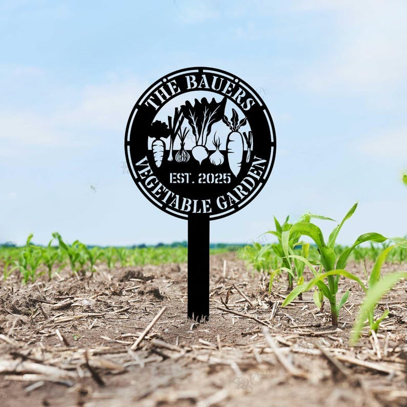 Custom Vegetable Garden Sign,Vegetable Garden Stake,Farm Garden Sign,Vegetable Metal Sign