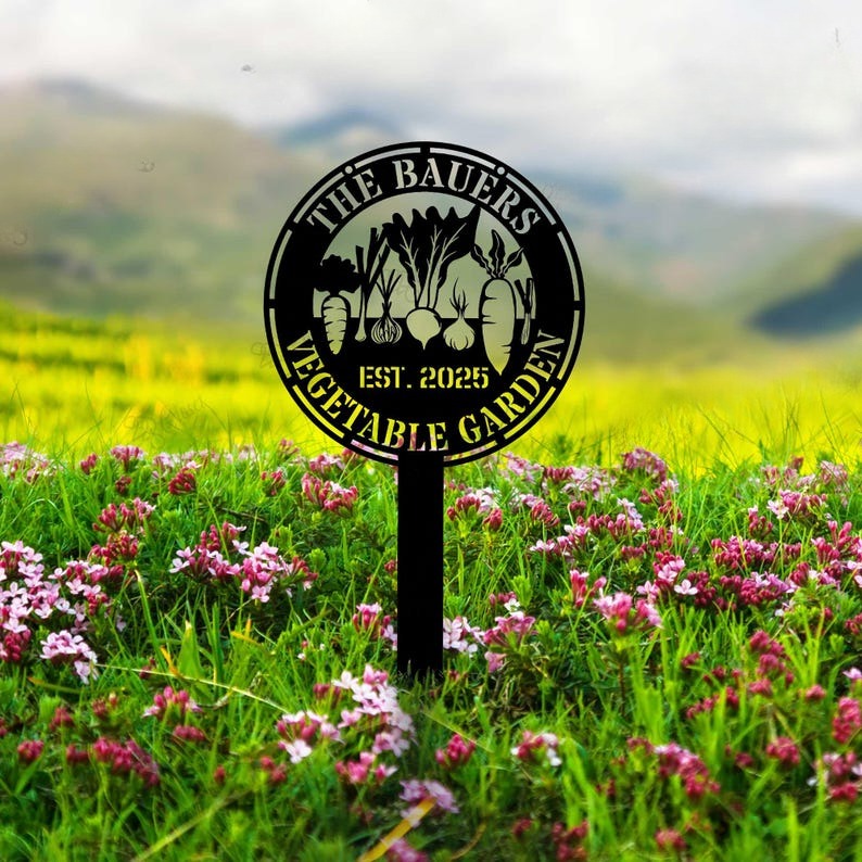 Custom Vegetable Garden Sign,Vegetable Garden Stake,Farm Garden Sign,Vegetable Metal Sign