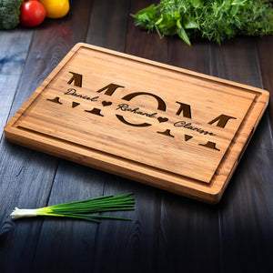 Personalized Mothers Day Gift, Custom Cutting Board, Personalized Gift for Mom, Wife, Unique Gift for Grandma, Mom Birthday Gifts