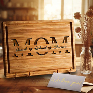 Personalized Mothers Day Gift, Custom Cutting Board, Personalized Gift for Mom, Wife, Unique Gift for Grandma, Mom Birthday Gifts