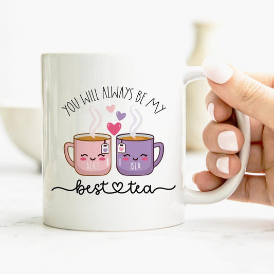 Personalised Best-Tea Mug, Birthday Present for Mum, Best Friend, Auntie, Nan, Funny Friendship Gift, Christmas Gift for Her