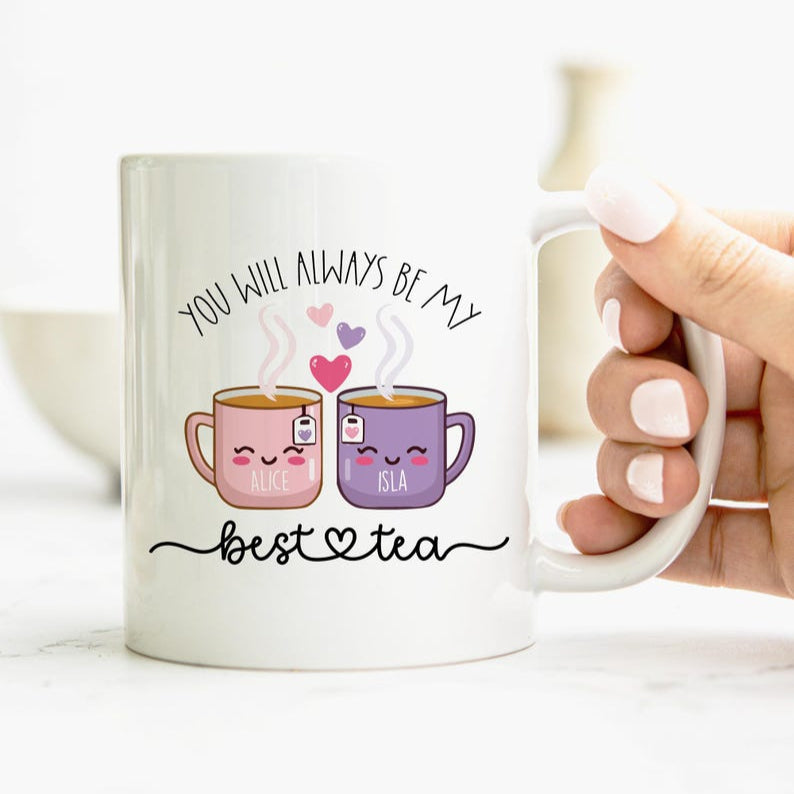 Personalised Best-Tea Mug, Birthday Present for Mum, Best Friend, Auntie, Nan, Funny Friendship Gift, Christmas Gift for Her