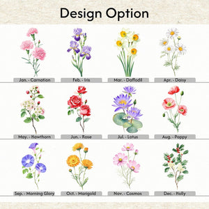 Personalized Birth Flower Tumblers | Custom Glass Coffee cup | Gifts for Her | Mothers Day | Customized gifts for any occasion