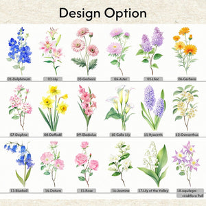 Personalized Birth Flower Tumblers | Custom Glass Coffee cup | Gifts for Her | Mothers Day | Customized gifts for any occasion