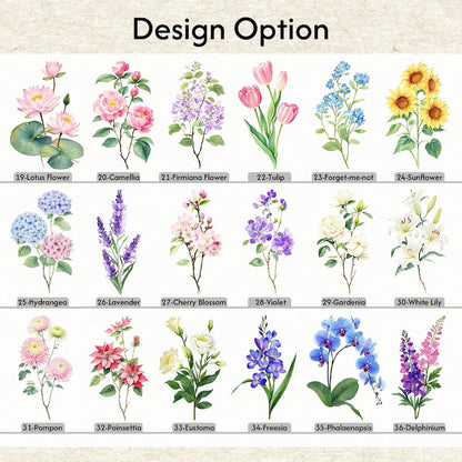 Personalized Birth Flower Tumblers | Custom Glass Coffee cup | Gifts for Her | Mothers Day | Customized gifts for any occasion