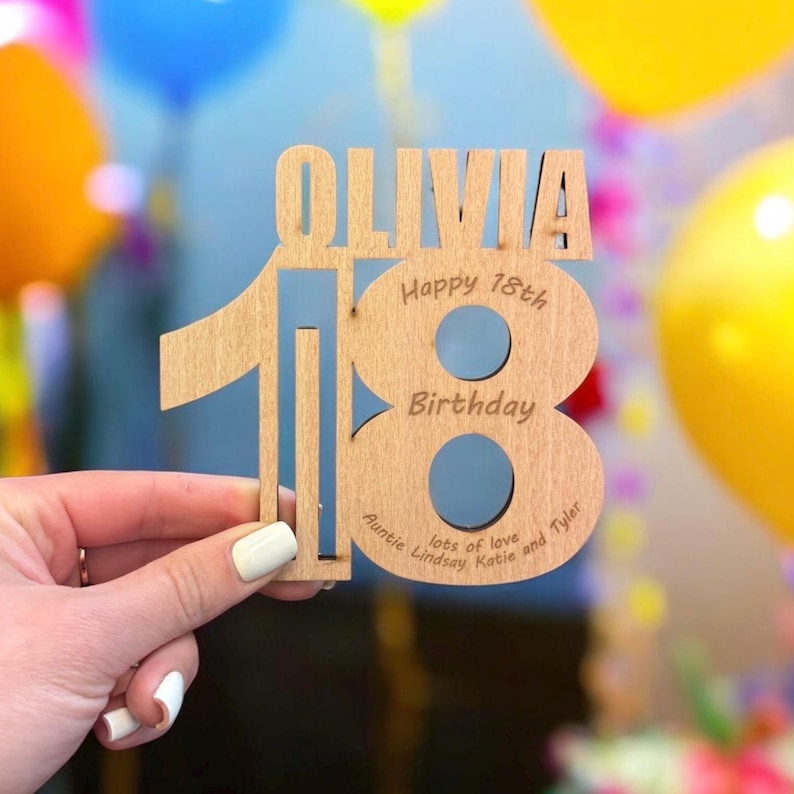 18th Birthday Gifts for Girls, Money Holder, Wallet, Milestone Gift, Special Age 16,21,50,75