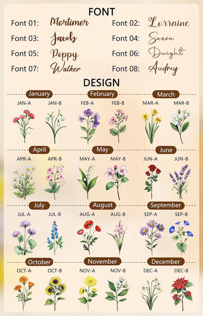 Personalized Birth Flower Tumblers, Names Tumbler Gift for Mother, Custom Birth Flower Gift for Bridesmaid, Glass Coffee Cup, Party Favor