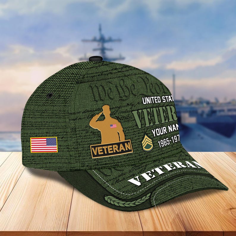 Personalized Veteran Caps We The People Patriotic Baseball Hat, Military Hats For Veterans, Bald Eagle Hat, Adjustable Tactical Cap