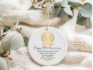 50th Anniversary Ornament, Gold Anniversary Ornament, 50 Years Married Wedding Anniversary Gift, 50th Anniversary Present, Gold Wedding
