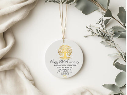 50th Anniversary Ornament, Gold Anniversary Ornament, 50 Years Married Wedding Anniversary Gift, 50th Anniversary Present, Gold Wedding