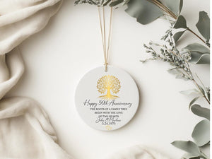 50th Anniversary Ornament, Gold Anniversary Ornament, 50 Years Married Wedding Anniversary Gift, 50th Anniversary Present, Gold Wedding