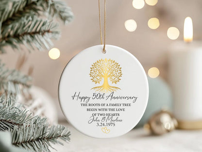 50th Anniversary Ornament, Gold Anniversary Ornament, 50 Years Married Wedding Anniversary Gift, 50th Anniversary Present, Gold Wedding