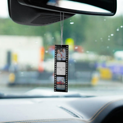 Personalised Reels Photo Car Ornament Hanging Car Polaroid Any Image Driving Test Pass Gift Idea First Car Charm Gift Photo Strip