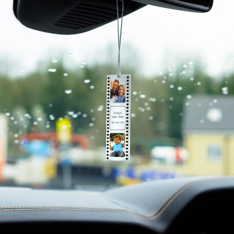 Personalised Reels Photo Car Ornament Hanging Car Polaroid Any Image Driving Test Pass Gift Idea First Car Charm Gift Photo Strip