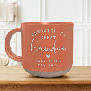 Great Grandma Gift, Pregnancy Announcement to Grandparents, Mother's Day Gift, Promoted to Great Grandma Personalized Mug, New Nana Est 2025