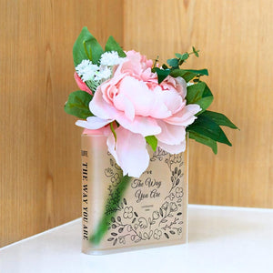Blooming Acrylic Book Vase Home Decor Gifts for Book Lovers and Readers Bookish Gifts for Special Occasions, Birthdays, and Housewarmings