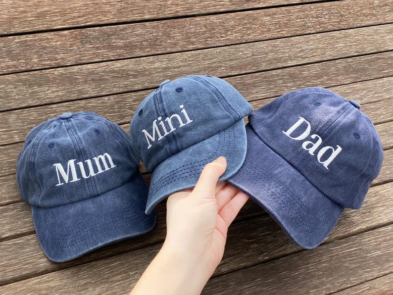 Custom Embroidered Family Matching Cap, Mum Dad Hats, Custom Dad Caps, Daddy Mini Hat, Big Bro Hat, Personalised Pregnancy Announcement Gift il_794xN.6816534946_sdry.jpg
